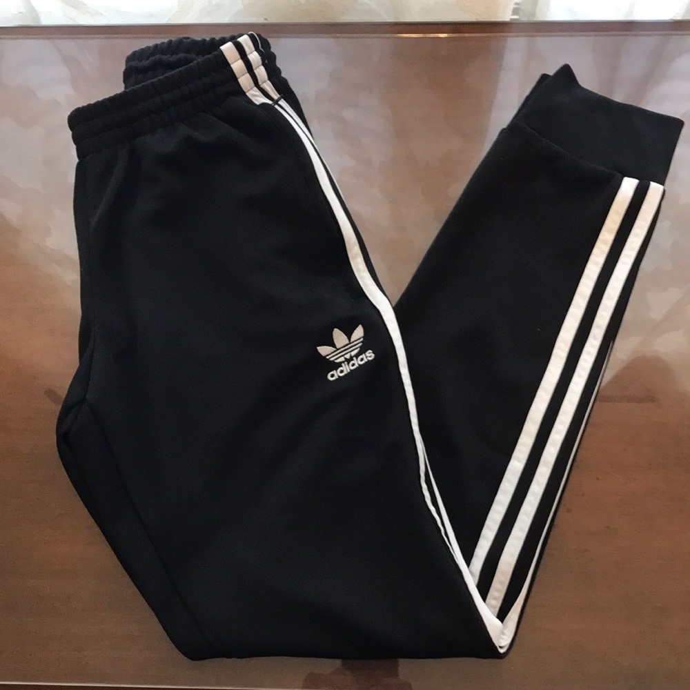 Black Adidas sweatpants track pants joggers Size S